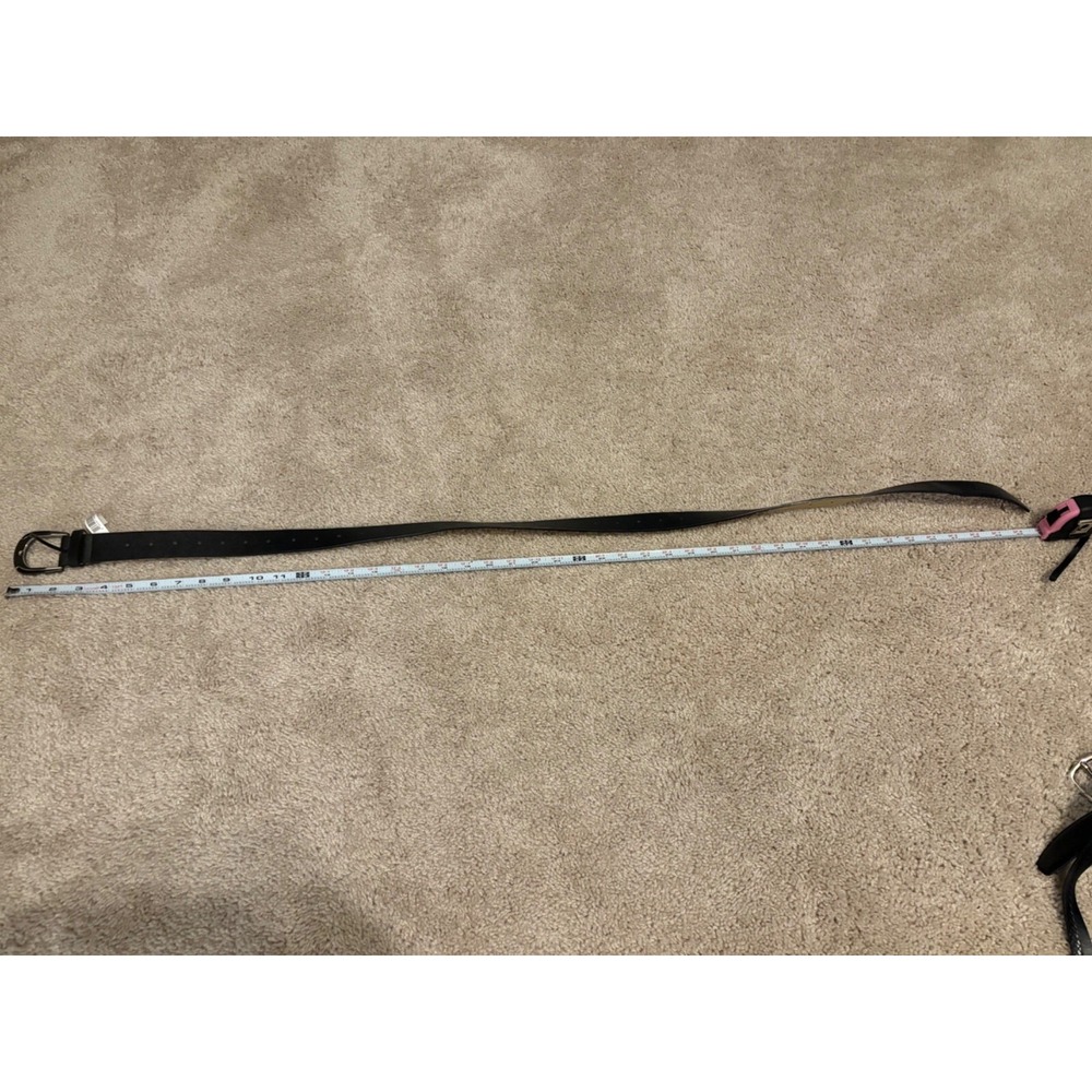 New Black‎ XL Women's Belt With Silver Buckle 44"